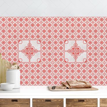Kitchen wall cladding - Postage Red