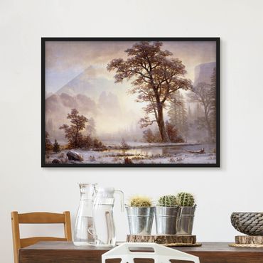 Framed poster - Albert Bierstadt - Valley of the Yosemite, Snow Fall
