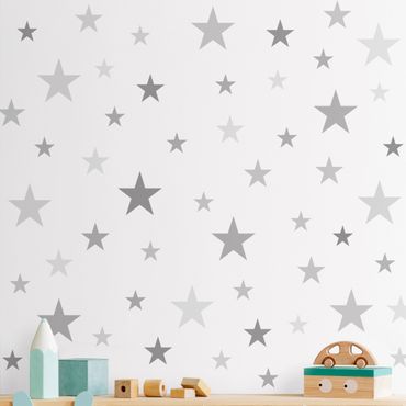 Wall sticker - 92 stars gray set