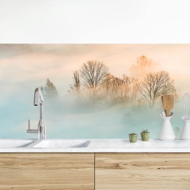 Kitchen wall cladding - Fog At Sunrise