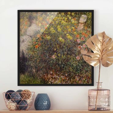 Framed poster - Claude Monet - Two Ladies in the Flower Garden