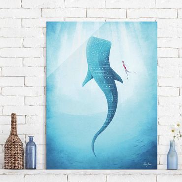 Glass print - The Whale Shark