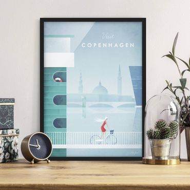Framed poster - Travel Poster - Copenhagen
