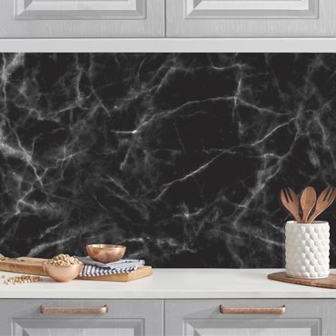 Kitchen wall cladding - Nero Carrara