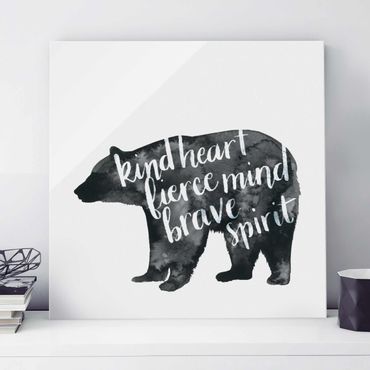 Glass print - Animals With Wisdom - Bear