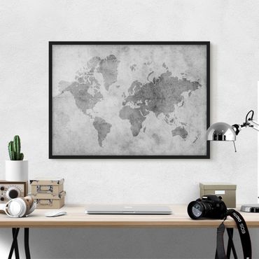 Framed poster - Vintage World Map II