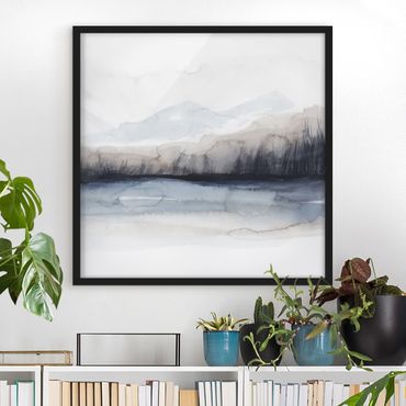 Framed poster - Lakeside With Mountains I