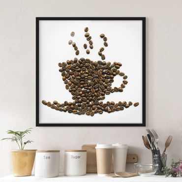 Framed poster - Coffee Beans Cup