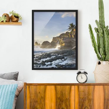 Framed poster - Sunset On The Island Paradise