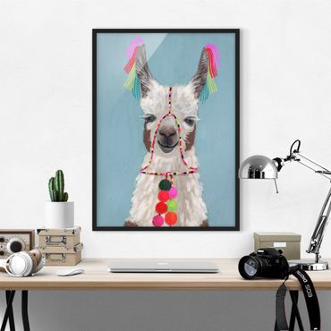 Framed poster - Lama With Jewelry III