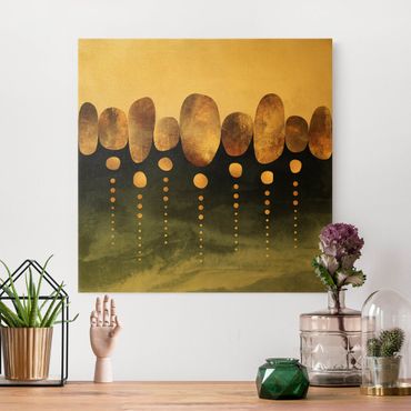 Canvas print - Abstract Golden Stones