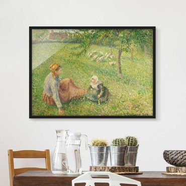 Framed poster - Camille Pissarro - The Geese Pasture