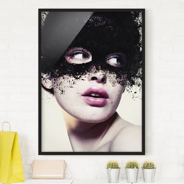 Framed poster - The girl with the black mask