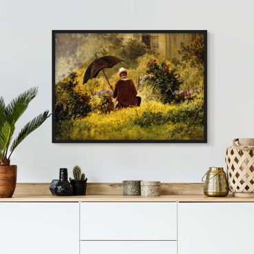 Framed poster - Carl Spitzweg - The Painter In The Garden