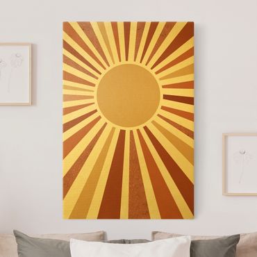 Canvas print gold - Golden Sun Rays