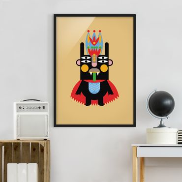 Framed poster - Collage Ethno Monster - King