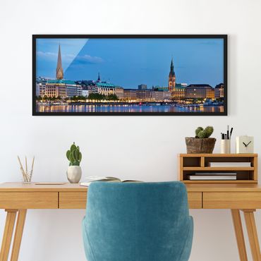 Framed poster - Hamburg Skyline