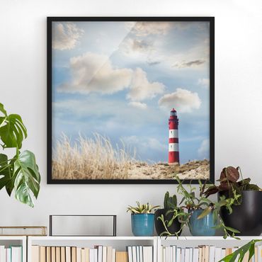Framed poster - Lighthouse Between Dunes