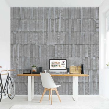 Wallpaper - Concrete Brick Wallpaper