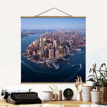 Fabric print with poster hangers - Big City Life - Square 1:1