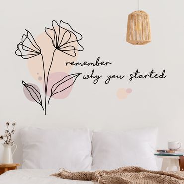 Wall sticker - Flower - Remember Why You started