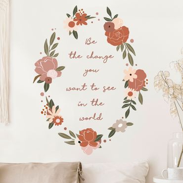 Wall sticker - Flowers - Be the Change