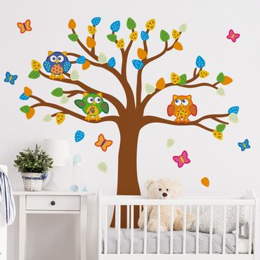 Wall sticker - Colorful owls