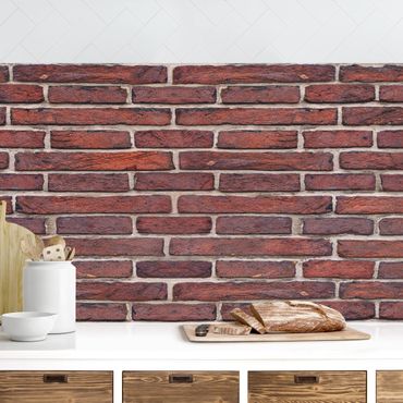 Kitchen wall cladding - Brick Wall Red
