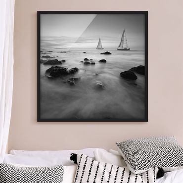 Framed poster - Sailboats In The Ocean II