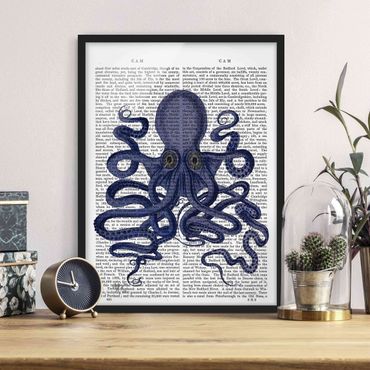 Framed poster - Animal Reading - Octopus