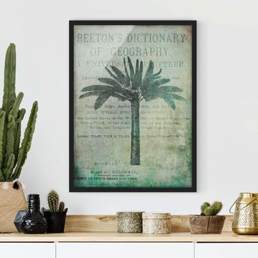 Framed poster - Vintage Collage - Antique Palme