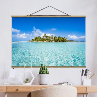 Fabric print with poster hangers - Crystal Clear Water - Landscape format 3:2