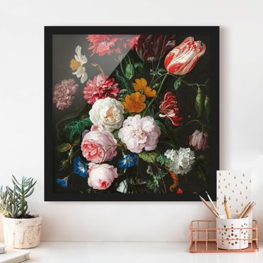 Framed poster - Jan Davidsz De Heem - Still Life With Flowers In A Glass Vase