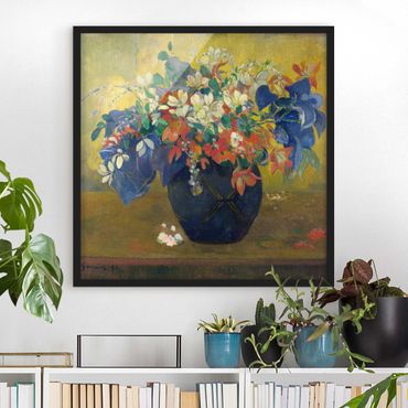 Framed poster - Paul Gauguin - Flowers in a Vase