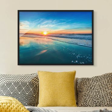 Framed poster - Romantic Sunset By The Sea