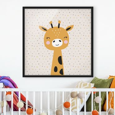 Framed poster - Baby Giraffe