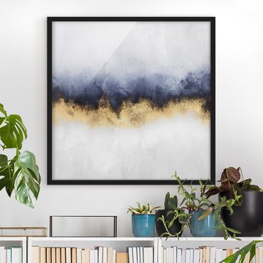 Framed poster - Cloudy Sky With Gold