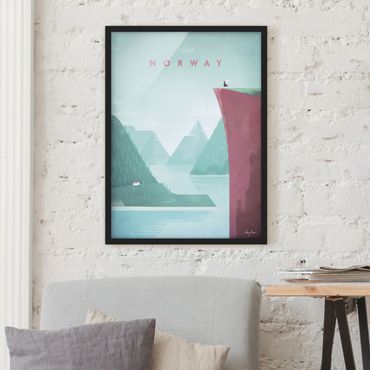 Framed poster - Travel Poster - Norway