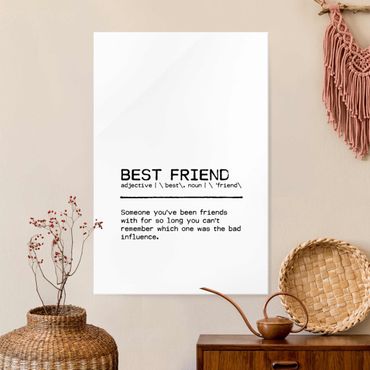 Glass print - Definition Best Friend