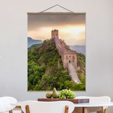Fabric print with poster hangers - The Infinite Wall Of China - Portrait format 3:4
