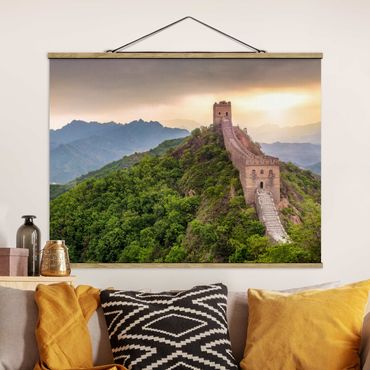 Fabric print with poster hangers - The Infinite Wall Of China - Landscape format 4:3