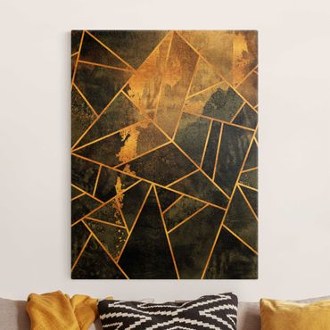 Canvas print gold - Onyx With Gold