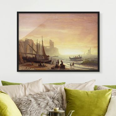 Framed poster - Albert Bierstadt - The Fishing Fleet