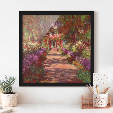 Framed poster - Claude Monet - Pathway In Monet's Garden At Giverny