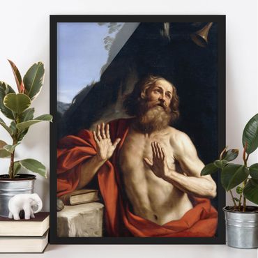 Framed poster - Guercino - Saint Jerome in the Wilderness