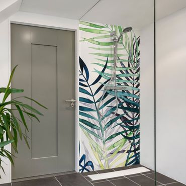 Shower wall cladding - Exotic Foliage - Palm Tree