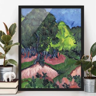 Framed poster - Ernst Ludwig Kirchner - Landscape with Chestnut Tree
