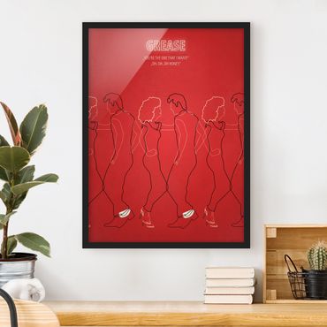 Framed poster - Film Poster Grease