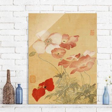 Glass print - Yun Shouping - Poppy Flower
