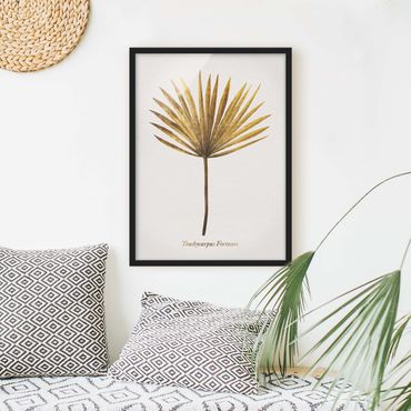 Framed poster - Gold - Palm Leaf